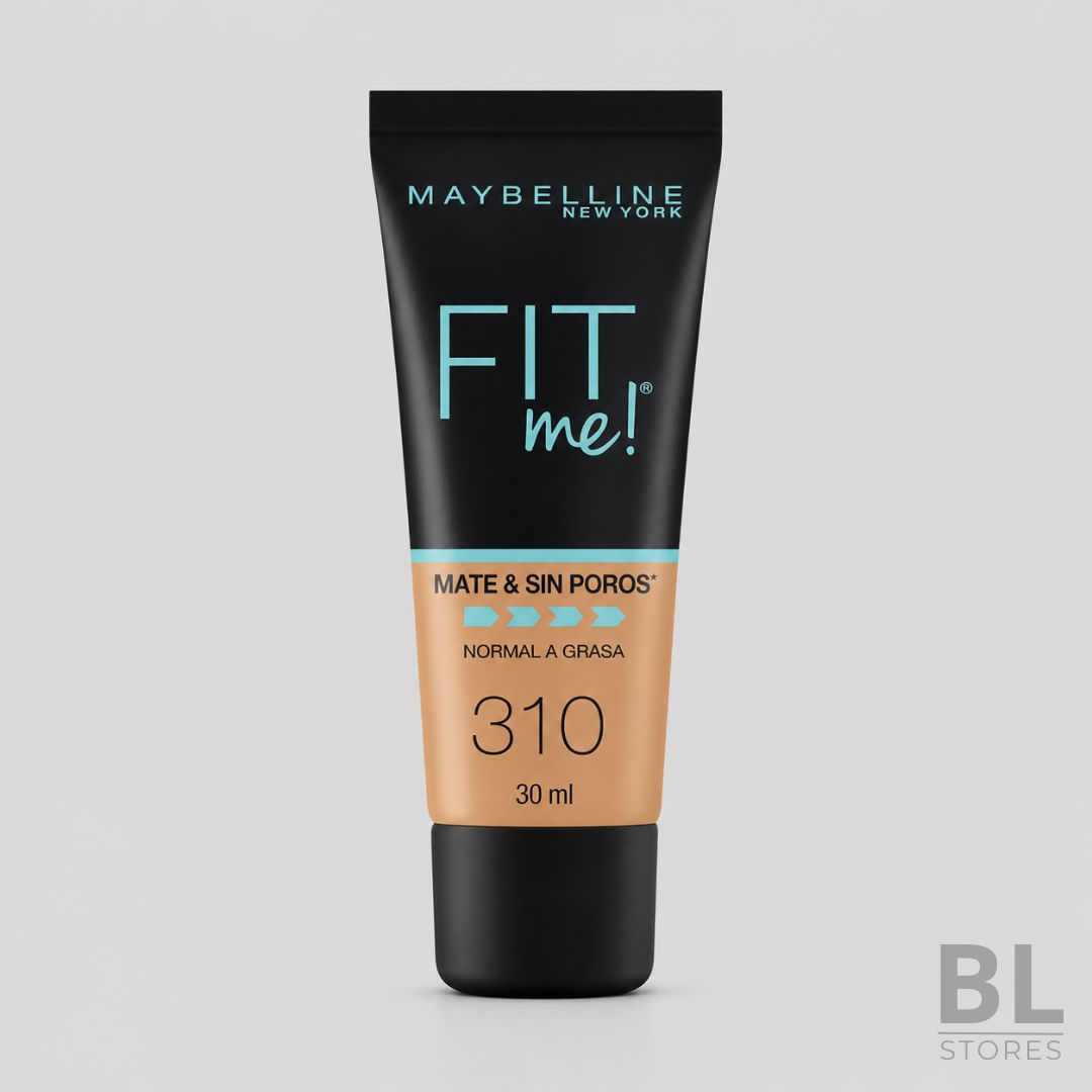 Maybelline Fit Me Base Mate & Sin Poros Tono 310 30 ml es una base líquida de maquillaje ideal para piel normal a grasa, diseñada para ayudar a emparejar el tono del rostro y lograr un acabado mate natural. Su tono 310 Beige entrega una cobertura práctica para el uso diario, ayudando a mejorar la apariencia de los poros y controlar el brillo sin recargar la piel. Gracias a su formato en tubo de 30 ml, es fácil de aplicar, transportar y usar en rutinas de maquillaje para el día a día, trabajo, salidas o eventos. Si buscas una base Maybelline Fit Me, base mate, maquillaje para piel normal a grasa o base tono 310 en Chile, encuentra este producto en BL Stores, tu tienda online para comprar maquillaje y cosméticos de forma simple, segura y confiable.