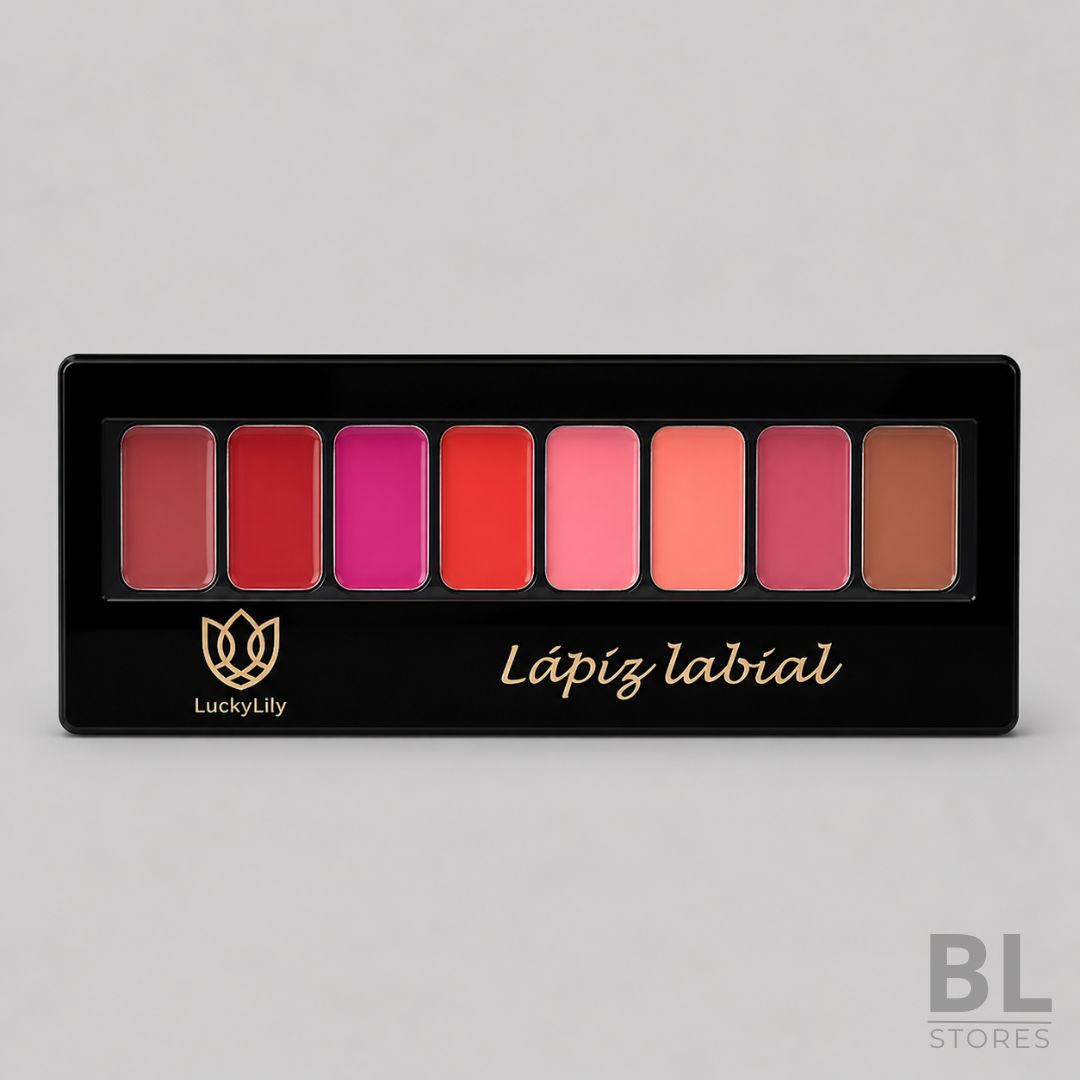 Paleta de Lápiz Labial 8 Colores 01 - Luckylily