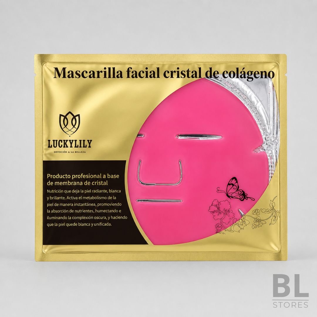 LuckyLily Mascarilla Facial Cristal de Colágeno es una mascarilla facial en formato cristal, diseñada para complementar la rutina de skincare con una sensación de hidratación, frescura y suavidad en la piel. Su presentación individual con membrana tipo gel permite una aplicación práctica y cómoda, ideal para momentos de autocuidado en casa, antes de una ocasión especial o cuando buscas revitalizar la apariencia del rostro. Gracias a su propuesta con colágeno, es una excelente opción para quienes buscan mascarilla facial, mascarilla de colágeno, tratamiento facial hidratante o skincare en Chile. Encuentra la LuckyLily Mascarilla Facial Cristal de Colágeno en BL Stores, tu tienda online para comprar cosméticos, cuidado facial y productos de belleza de forma simple, segura y confiable.