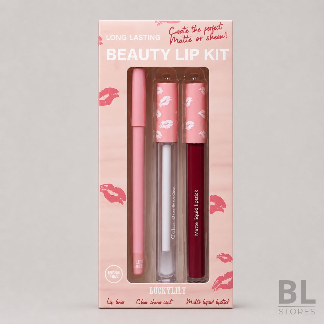 Kit Luckylily con Delineador, Brillo y Labial Líquido Mate
