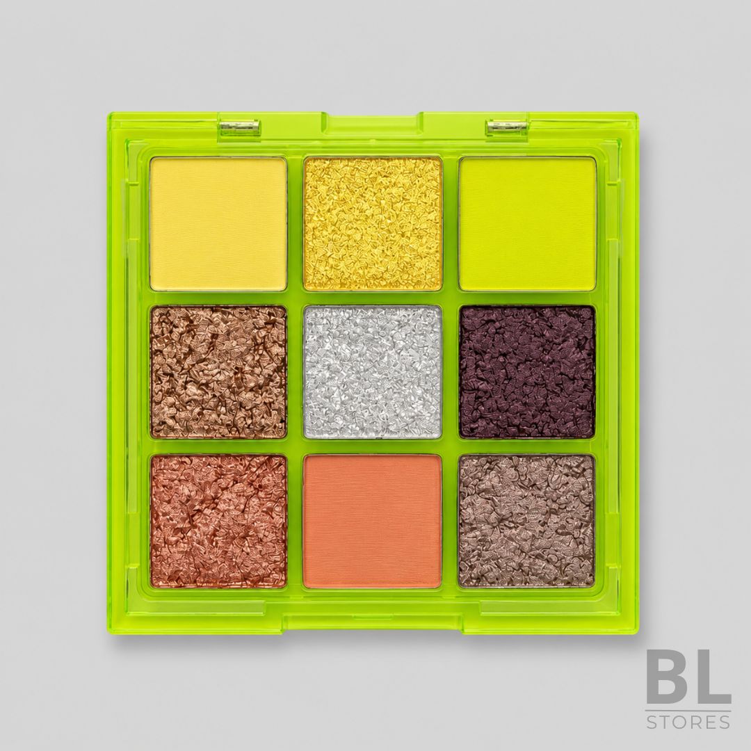 Paleta de Sombras 9 Colores Neón Verde - Luckylily