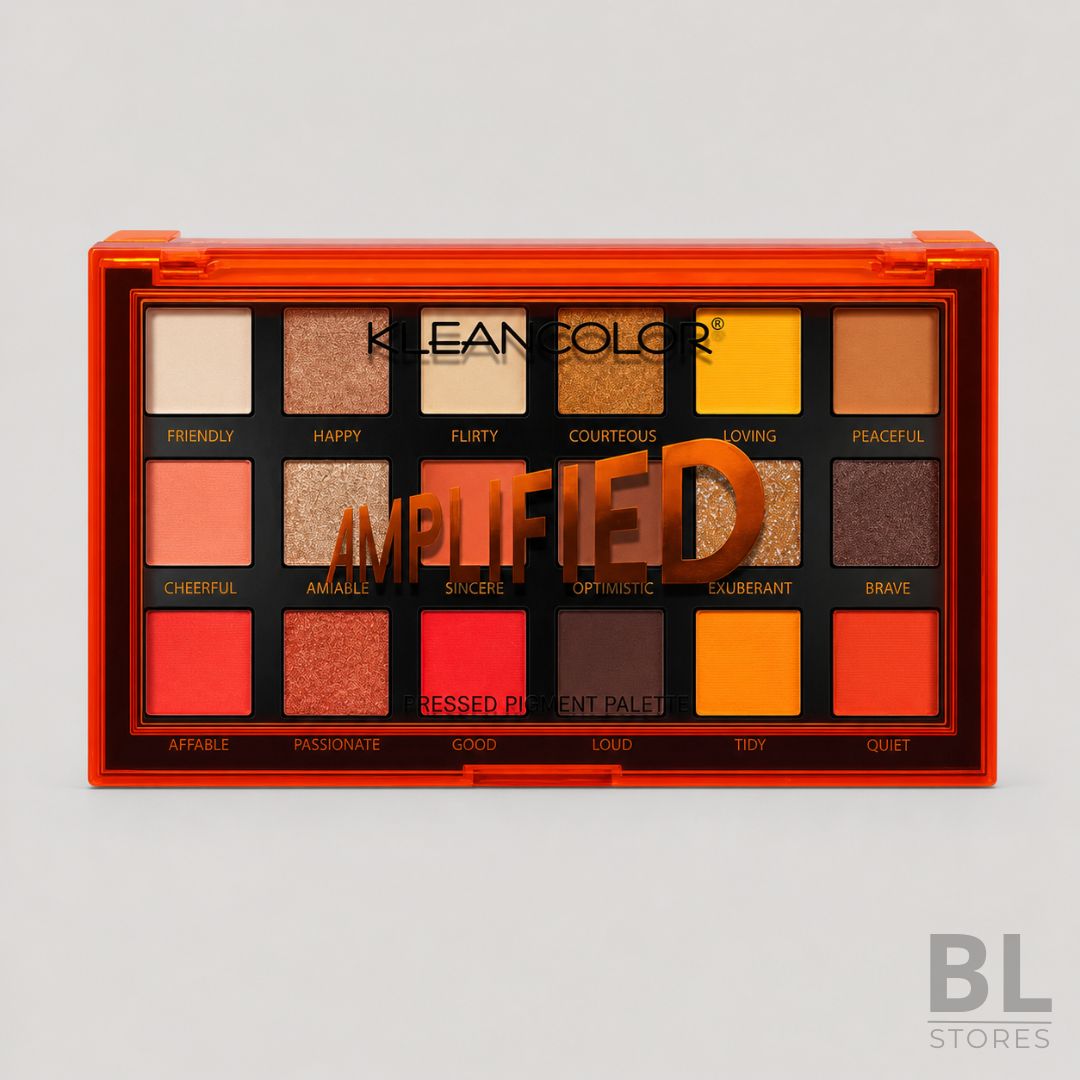Paleta de Sombras Kleancolor Amplified Pressed Pigment Palette es una paleta de pigmentos compactos ideal para crear looks de maquillaje de ojos cálidos, intensos y versátiles, desde un acabado natural de día hasta un maquillaje más llamativo para eventos o salidas. Su formato incluye tonos mate, satinados y brillantes en una gama de beige, dorado, cobre, naranjo, rojo y café, pensados para difuminar, iluminar y dar profundidad a la mirada. Gracias a su diseño práctico y variedad de colores, es una excelente opción para quienes buscan una paleta de sombras pigmentadas, maquillaje de ojos, sombras Kleancolor o una paleta de maquillaje en Chile con buena presencia visual y múltiples combinaciones. Encuentra la Paleta Kleancolor Amplified en BL Stores, tu tienda online para comprar productos de belleza y maquillaje con estilo, variedad y confianza.