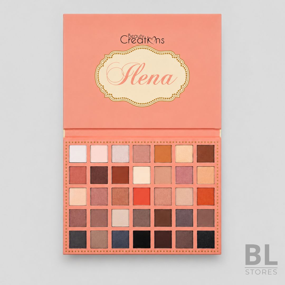 Paleta de Sombras Beauty Creations Ilena 35 Tonos es una paleta de maquillaje ideal para crear looks de ojos versátiles, desde maquillajes naturales para el día hasta estilos más intensos para la noche. Su selección de 35 tonos combina colores cálidos, neutros, rosados, cafés, corales y oscuros, con acabados mate y shimmer que permiten difuminar, iluminar y dar profundidad a la mirada. Es perfecta para uso diario, eventos, fiestas, sesiones de maquillaje o para quienes buscan una paleta completa y práctica en su cosmetiquero. Su diseño compacto tipo estuche facilita el uso y almacenamiento, mientras que su variedad de sombras la convierte en una excelente opción para amantes del maquillaje y maquilladores. Encuentra la Paleta de Sombras Beauty Creations Ilena en BL Stores, tu tienda online en Chile para comprar maquillaje, paletas de sombras y productos de belleza con estilo, calidad y variedad.