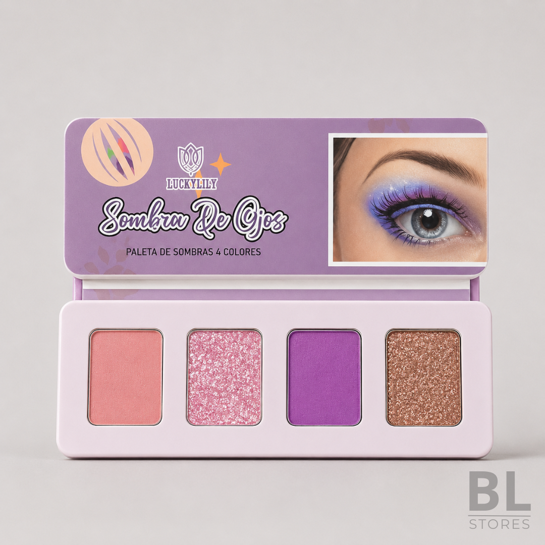 Paleta de Sombras 4 colores Purple Luckylily