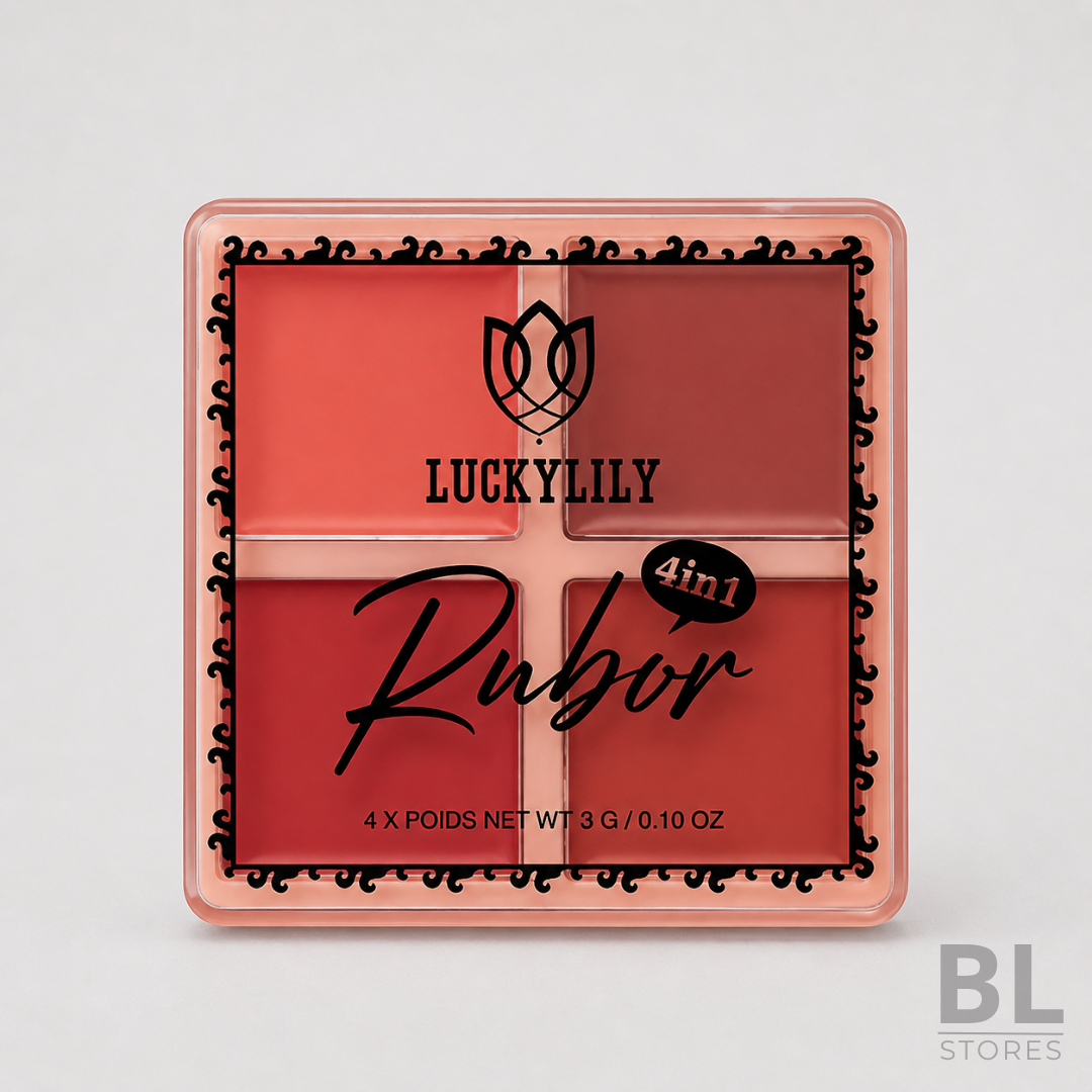 Paleta de rubor 4 en 1 Luckylily