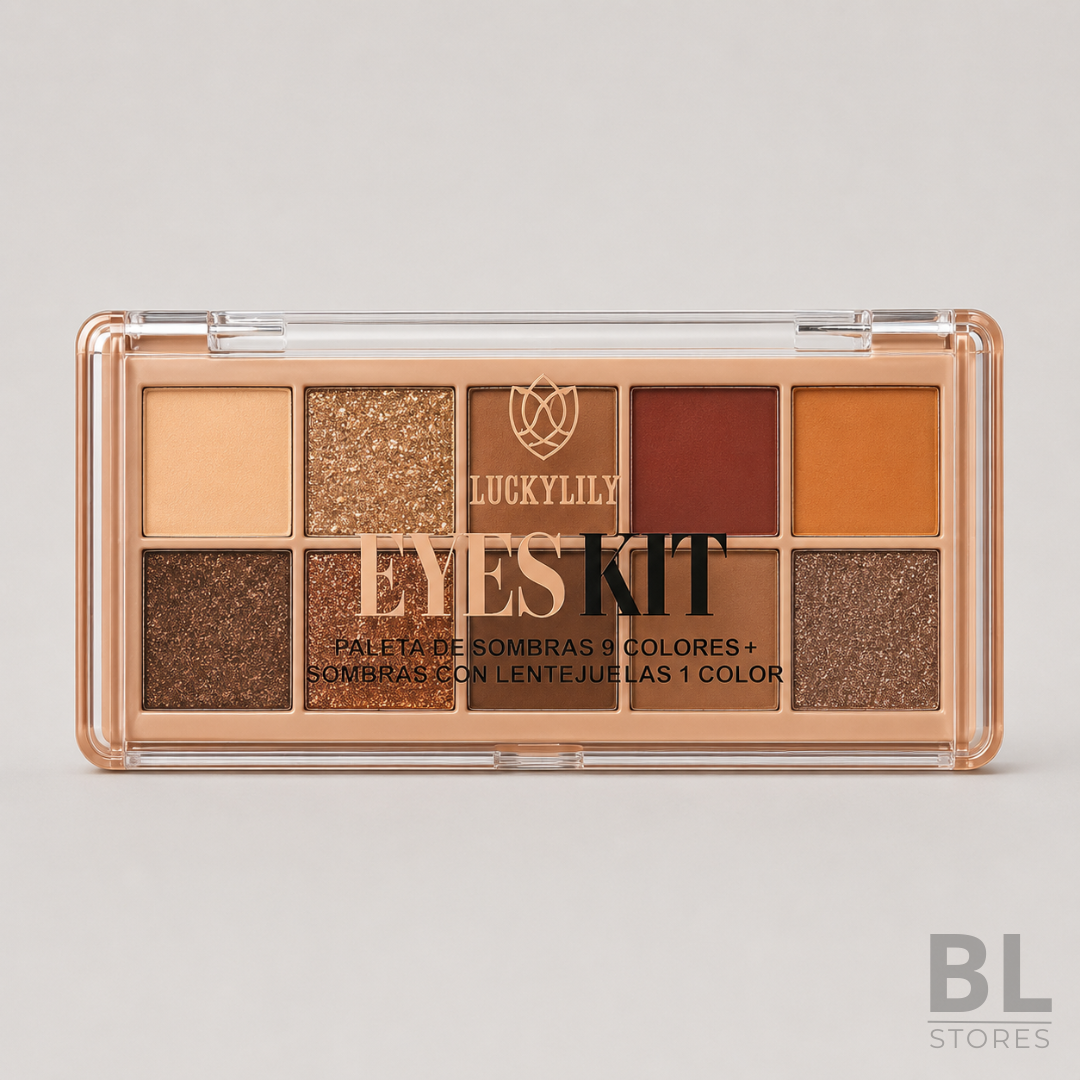 Paleta de Sombras 10 colores Eyes Kit Gold Luckylily