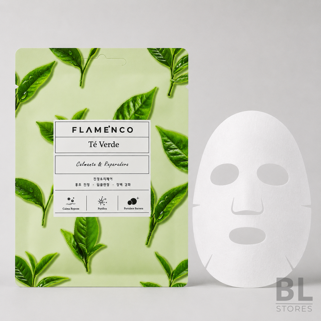 Mascarilla Facial Calmante y Reparadora Té Verde Flamenco