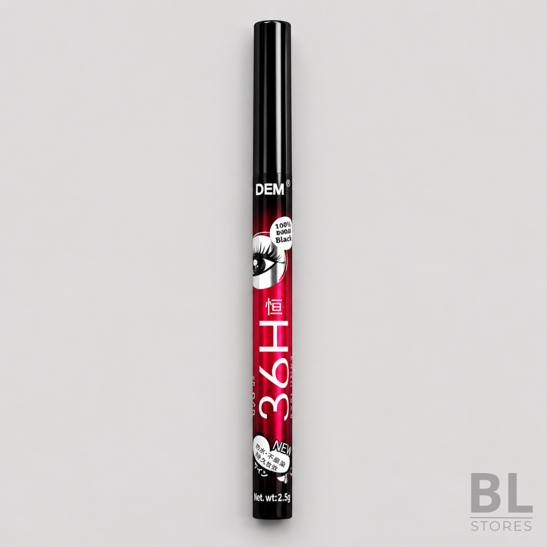 Delineador en plumón Negro Waterproof 36 H Luckylily