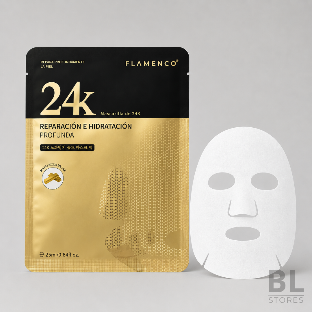 Mascarilla Facial Reparadora e Hidratante 24K Flamenco
