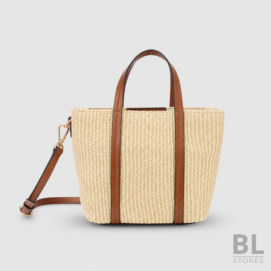 Cartera Tejida Beige Marquis