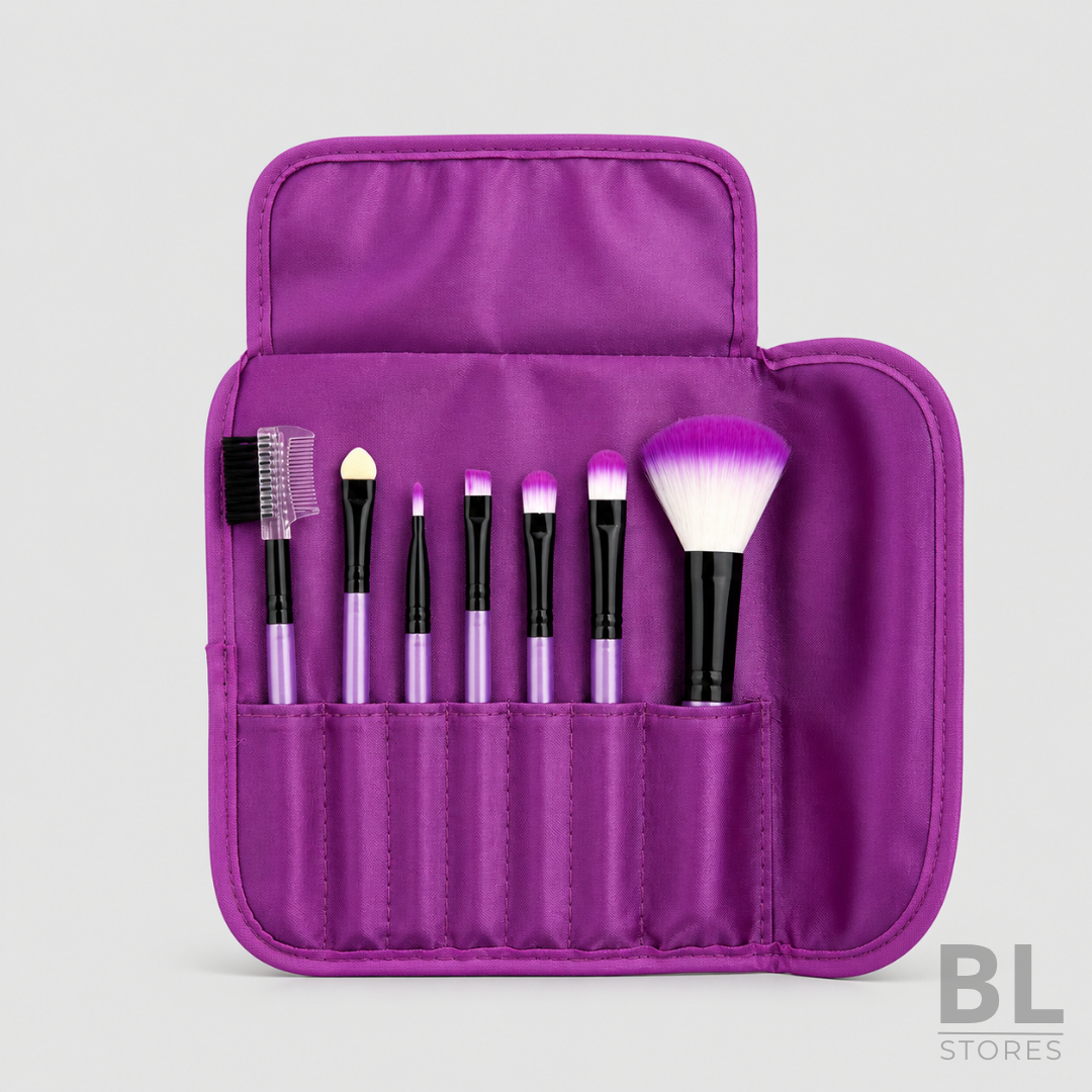 Kit de 6 brochas de maquillaje Morada envolvente