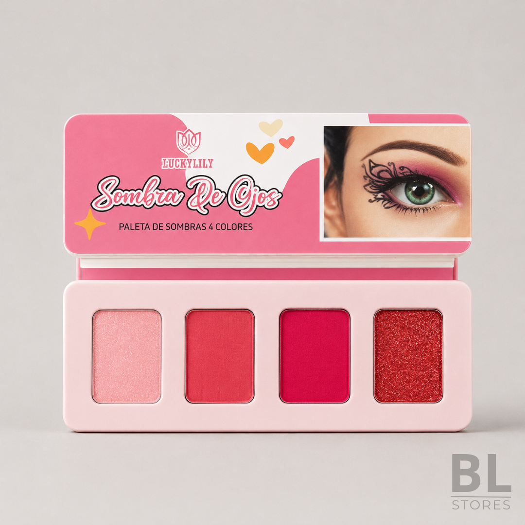 Paleta de Sombras 4 colores Red Luckylily