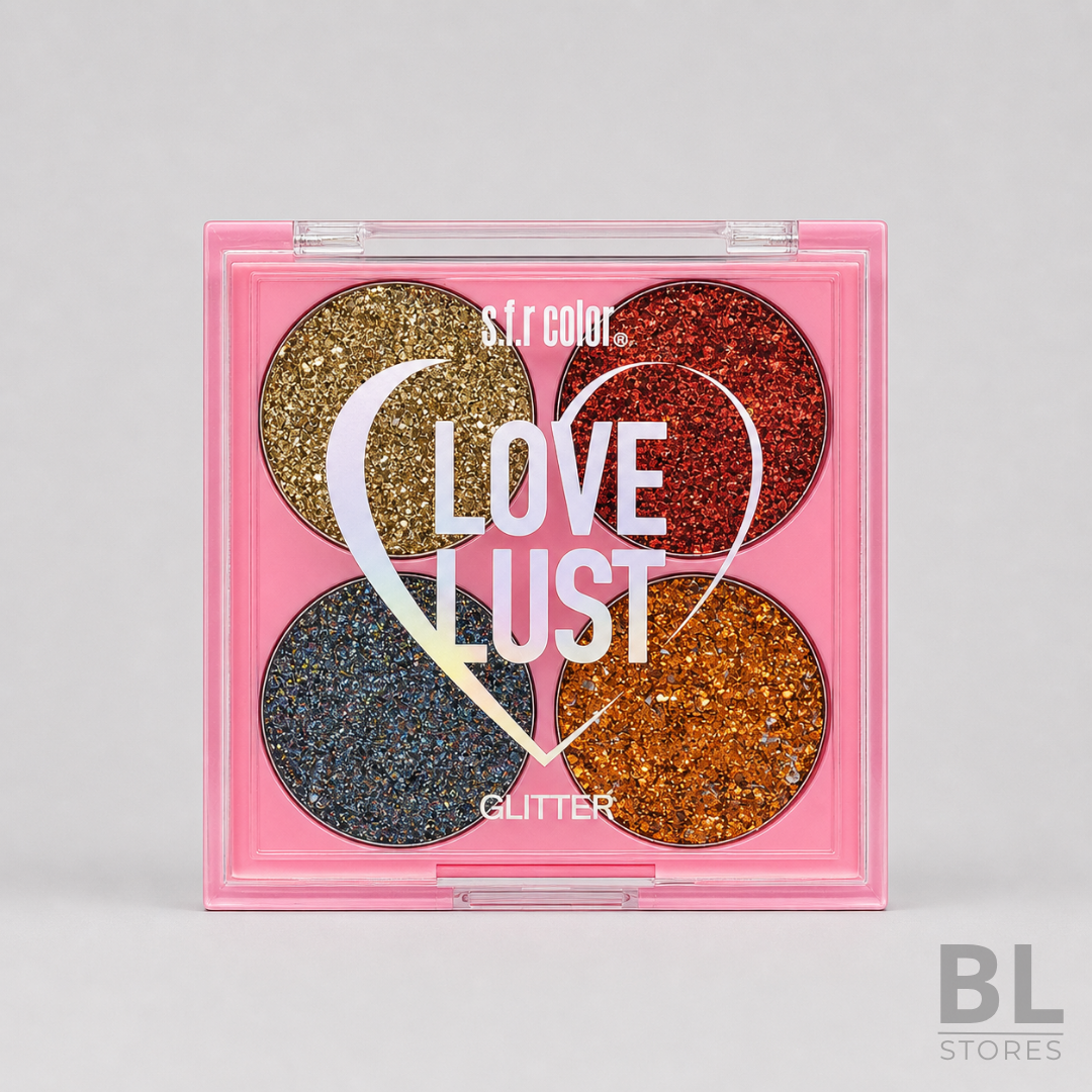 Paleta de Glitter Love Just 4 colores Pink SFR Color
