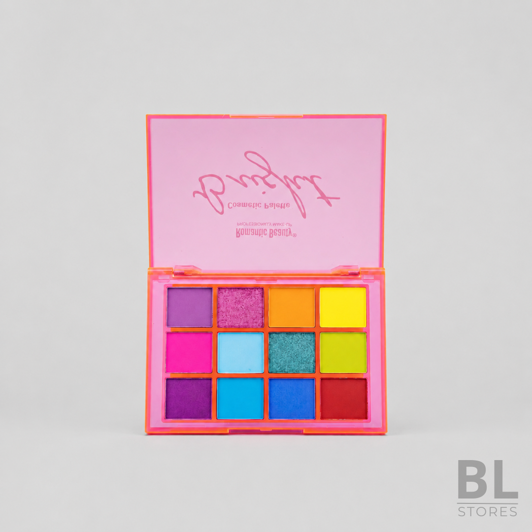 Paleta de Sombras 12 Colores Neon Bright - Romantic Beauty